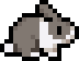black and white rabbit sprite